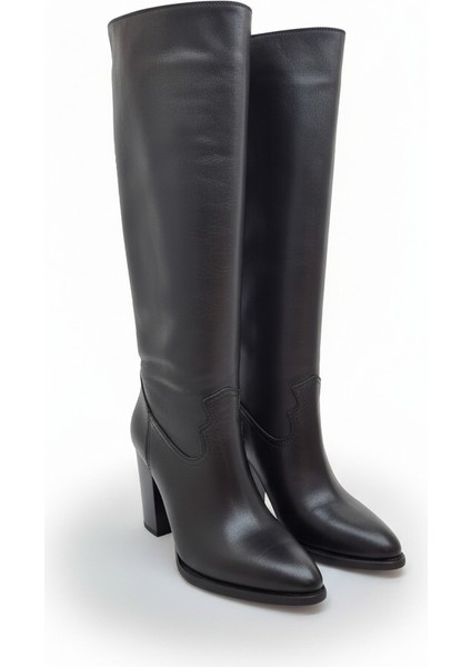 Hakiki Deri Kadın Çizme - Kalın Topuk 25HSY1976 modelleri