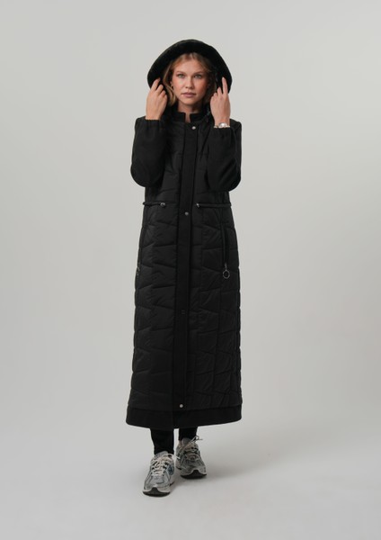 Safına Kadın Mont Çıkabilir Kapüşonlu Kaşe Detaylı Uzun Parka modelleri