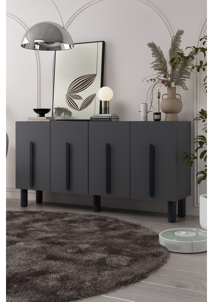 8196KB150-128DD Konsol Tv Ünitesi Antrasit-Siyah