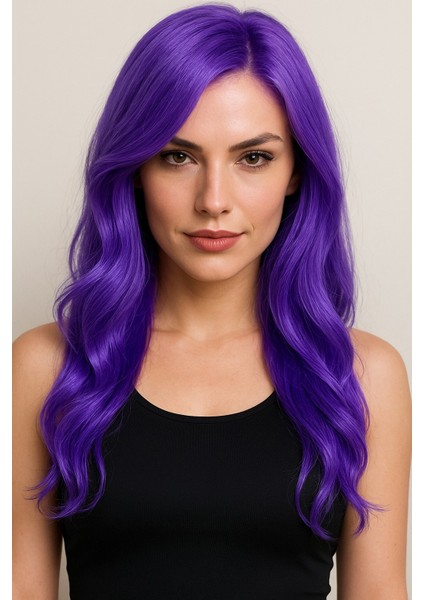 Keçe Cadı Şapkası ve Mor Peruk Seti Doğal Görünüm Isıya Dayanıklı Sentetik Fiber Kostüm Aksesuarı fiyatları