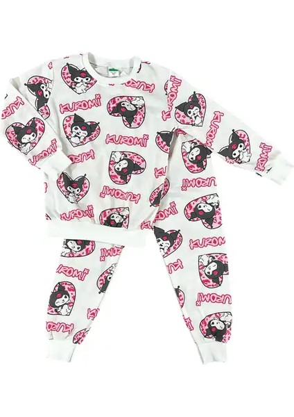 Beyaz Pembe Kuromi Eşofman Takımı