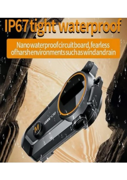 Motosiklet Intercom 1500MAH Rgb Işıklı Su Geçirmez indirimleri