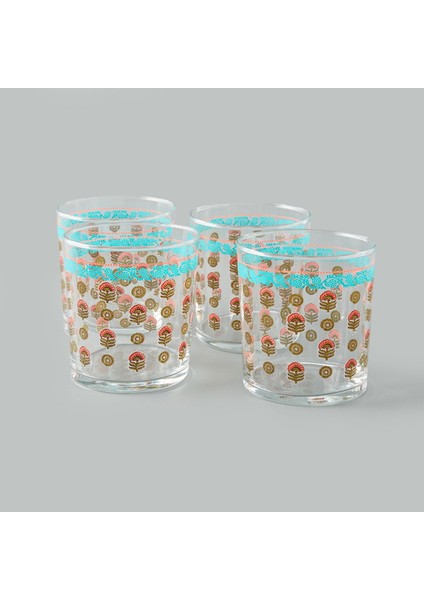 Dora 4'lü Su Bardağı Seti - Asorti - 380 ml