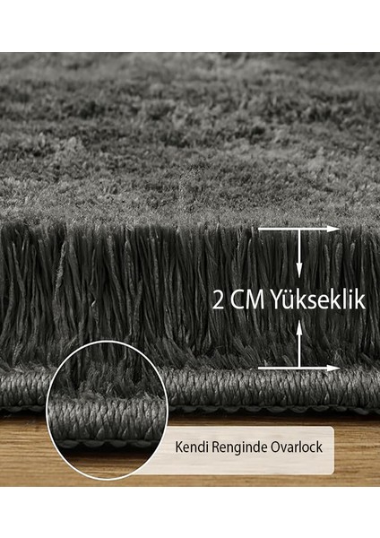 Antrasit Post Peluş Yumuşak Yıkanabilir Kaymaz Dot Taban Antibakteriyel Salon Koridor Çocuk Halısı modelleri