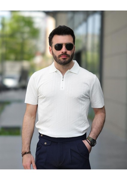 Fermuarlı Triko Tshirt