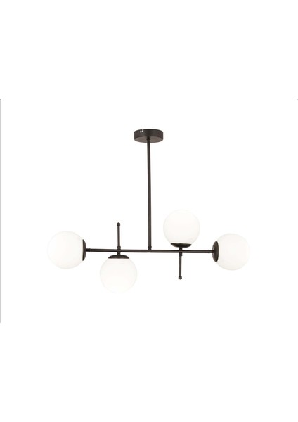 Casual 4'lü Avize Siyah