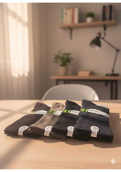 Bambu Erkek Diyabetik Çorap Lastiksiz Core Spun'lu (Premier Sock Collektion) modelleri