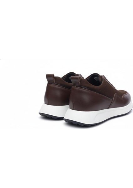 GR0420 Hakiki Deri Nubuk Detaylı Armalı Darbe Emici Beyaz Eva Taban Erkek Sneaker Ayakkabı indirimleri