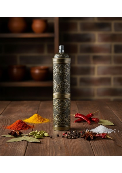 Ludıa Zamak Metal Kalay Renk 3 Lü Set Karabiber,kahve,çörek Otu El Değirmeni Öğütücü Grinder S2 fiyatları