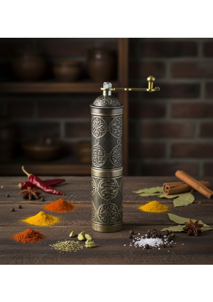 Ludıa Zamak Metal Kalay Renk 3 Lü Set Karabiber,kahve,çörek Otu El Değirmeni Öğütücü Grinder S2 fırsatları