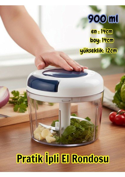 Vip Ahmet VP-013 Pratik Ipli El Rondosu 900 ml Mavi