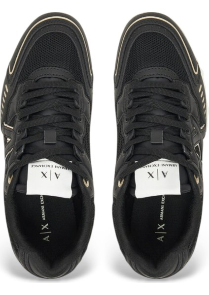 Kadın Metalik Detaylı Kalın Tabanlı Sneaker - Siyah fırsatları