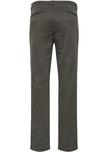 Erkek Slim Fit Esnek Pamuklu Chino Pantolon - Haki fiyatları