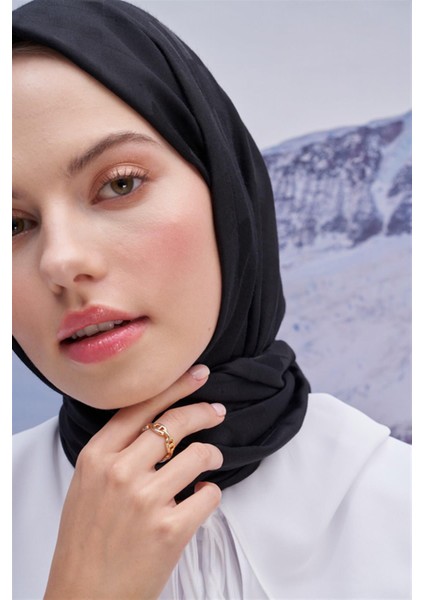 Küpçizgi Jakar Italyan Ipekli Şal Siyah indirimleri