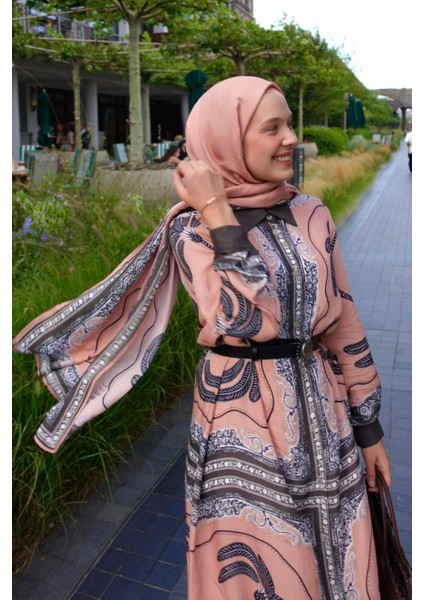 Rana'nın Tercihi Safira Vela Floş Şal Soft Pembe