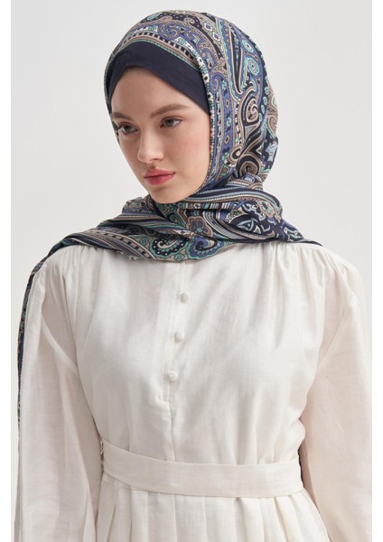 Sienna Lacivert Nilla Pamuklu Şal