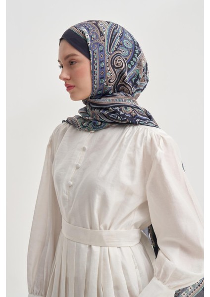 Sienna Lacivert Nilla Pamuklu Şal fırsatları