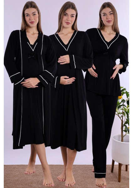 Siyah Hamile Lohusa Set