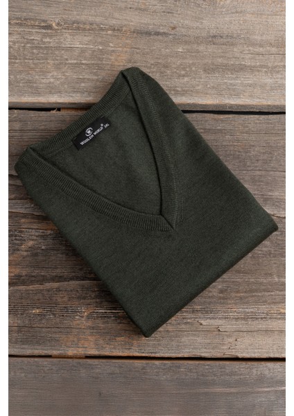 V Yaka Battal (Büyük Boy) Yünlü Kolsuz Triko Süveter