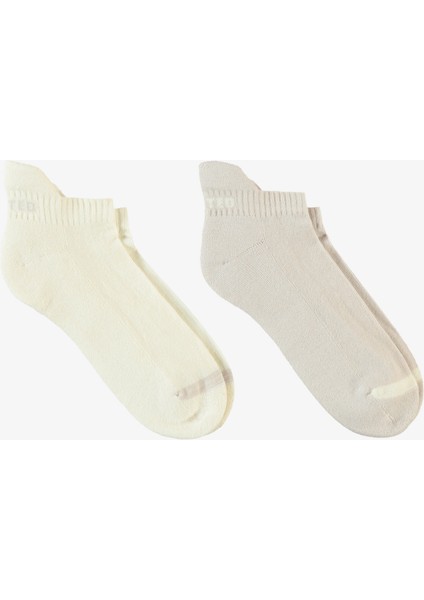 4 Street Unisex Krem 2'li Çorap