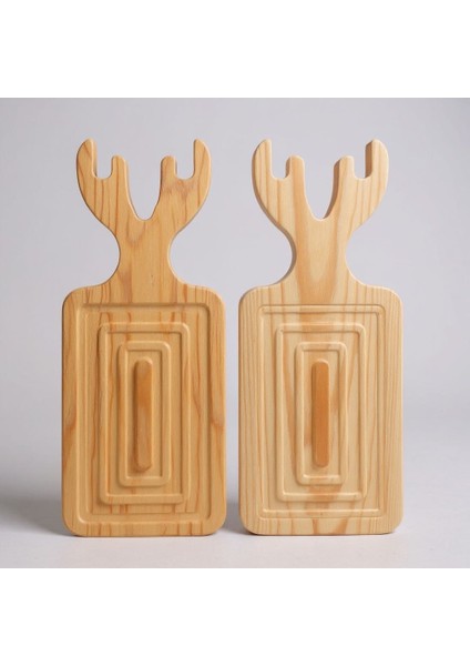 “geyik Figürlü Ahşap Sunumluk – Isıya Dayanıklı Doğal Çam Servis Tahtası (31 cm × 12 Cm)” modelleri