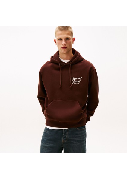 Relax Vovelty Graphic Erkek Kahverengi Sweatshirt.gs7
