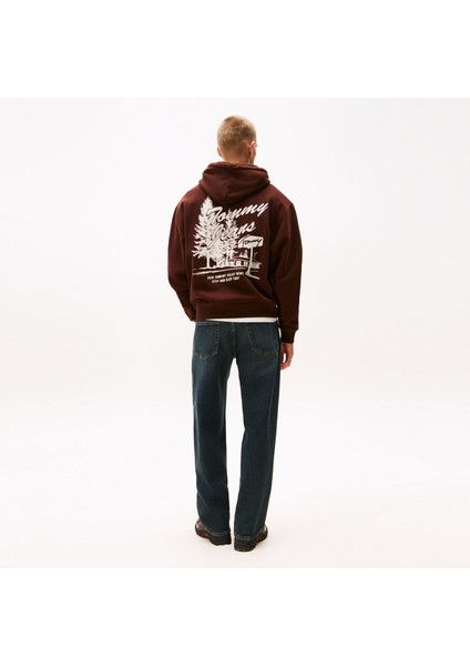 Relax Vovelty Graphic Erkek Kahverengi Sweatshirt.gs7 modelleri