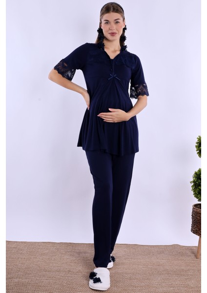 Lacivert Hamile Lohusa Pijama Takımı fiyatları