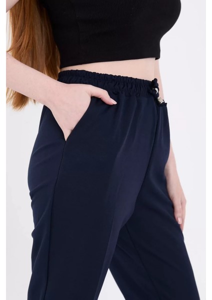 Kadın Tam Kalıp Basic Eşofman Pantolon - Lacivert indirimleri