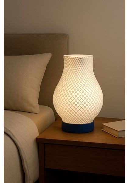 Modern Çizgili Dekoratif Masa Lambası Sarı – Pla Çevre Dostu Gece Lambası | E27 Duy, Kablolu, Masa Üstü Aydınlatma fiyatları