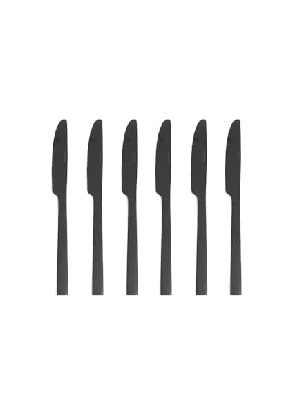 Quantum Mat Siyah Tatlı Bıçağı 19 cm 6 Adet fiyatları