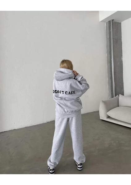 Nakış Işlemeli Üç Iplik Sweat Takım- Gri fırsatları