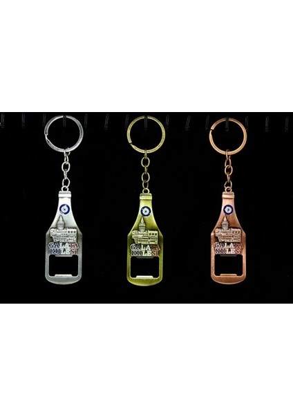 Metal Galata Kulesi Anahtarlık ve Açacak Model 1