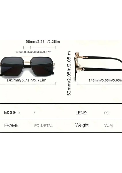 piratikcozumshop çift köprü retro gözlük unisex Parlak altın çerçeve v indirimleri