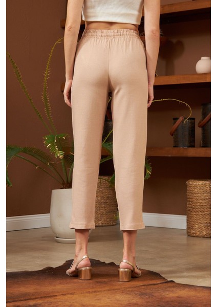 Kadın Beli Lastikli Kumaş Pantolon fırsatları