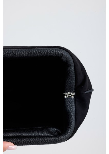 Kadın Siyah Süet Clutch El Çantası modelleri