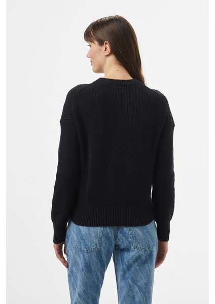 Kadın Regular Fit Bisiklet Yaka Triko Kazak - Siyah fiyatları