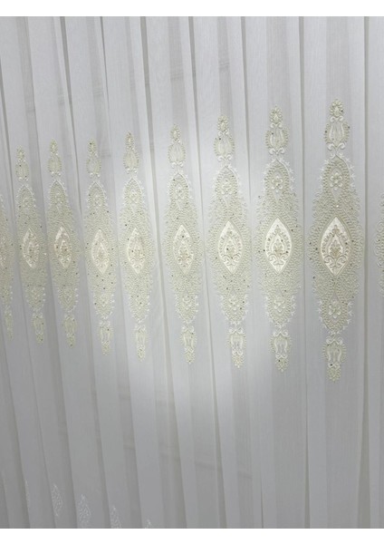 Nivemeshome Elisya 3812 Gold Işıltılı 1/3 Pileli Bambu Tül Perde fırsatları