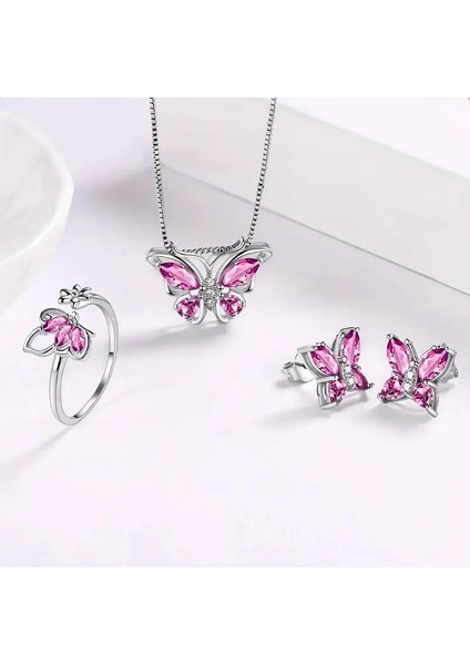 “masal Kanatları” Genç/çocuk Takı Seti – Kolye, Küpe ve Yüzük