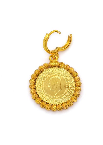 Altın Kaplama Dorikalı Çeyrekli Küpe UNK-823 fiyatları