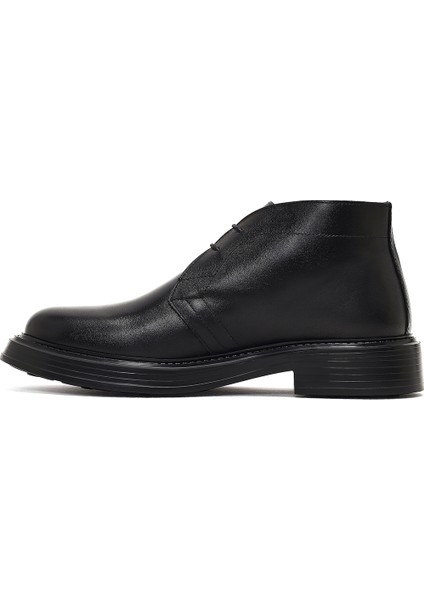 Erkek Siyah Bağcıklı Deri Casual Bot 25WFD611118 fiyatları