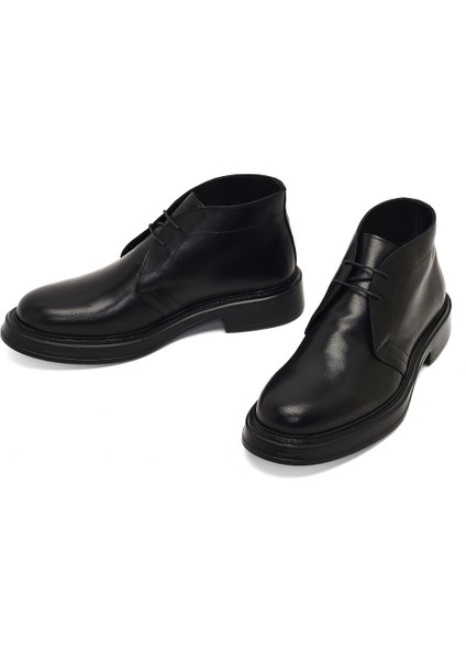 Erkek Siyah Bağcıklı Deri Casual Bot 25WFD611118 modelleri
