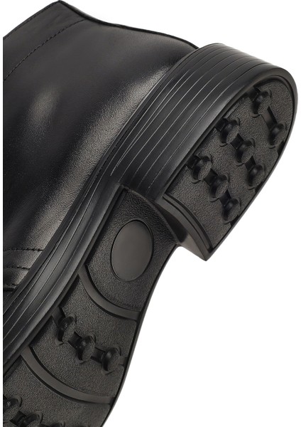 Erkek Siyah Bağcıklı Deri Casual Bot 25WFD611118