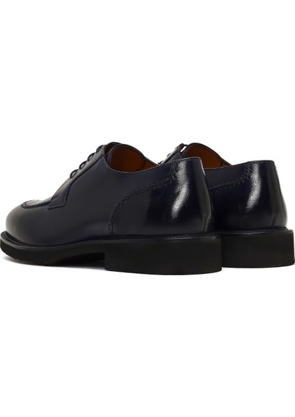Erkek Lacivert Bağcıklı Deri Casual Ayakkabı 25WFD740318 indirimleri