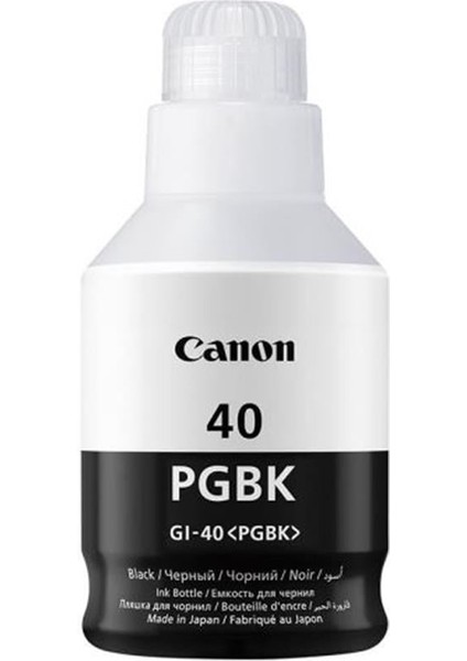 GI-40BK Black Siyah Şişe Mürekkep G6040-G5040