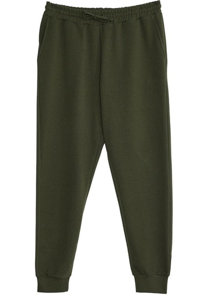 Erkek 3'lü Paket Siyah-Gri-Haki Regular Fit Beli Bağcıklı Jogger Cepli Lastikli Paça Eşofman Altı fırsatları