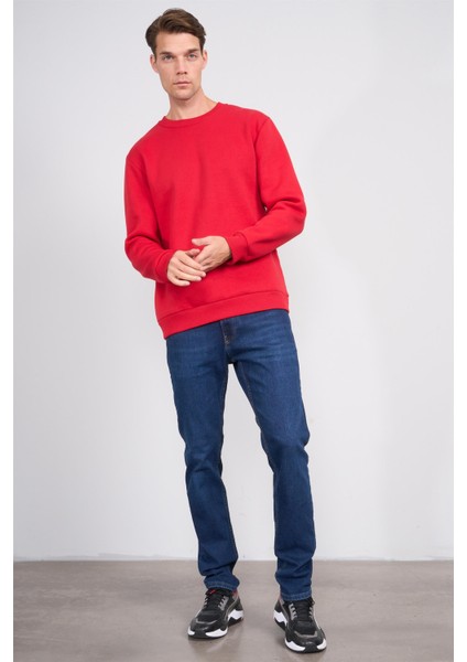 Çetinkaya Mentality 3036 3 Ip Bisiklet Yaka Kırmızı Sweatshirt fiyatları