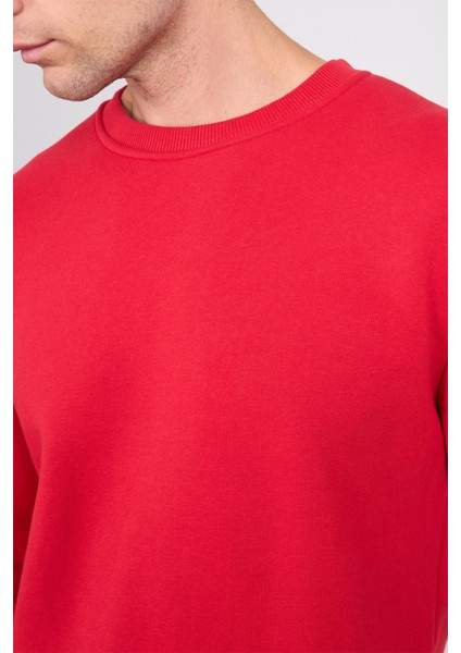 Çetinkaya Mentality 3036 3 Ip Bisiklet Yaka Kırmızı Sweatshirt modelleri