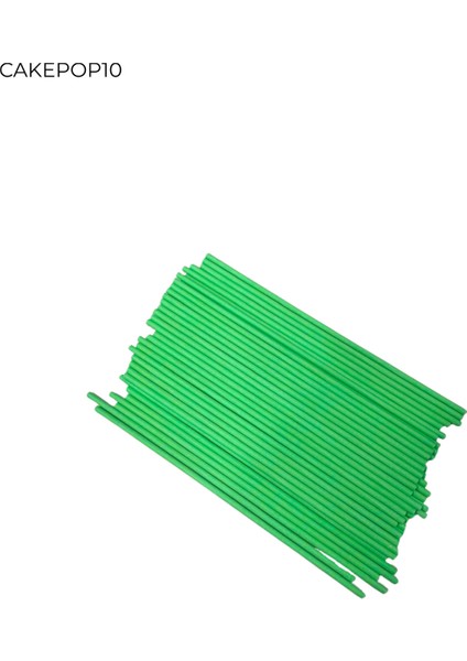 Kağıt Lolipop Çubuğu & Cakepops Çubuğu & Isıya Dayanıklı Yeşil 20 cm