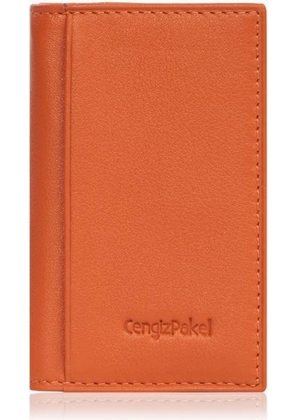 Erkek Hakiki Deri Kartlık 2305 - Kiremit